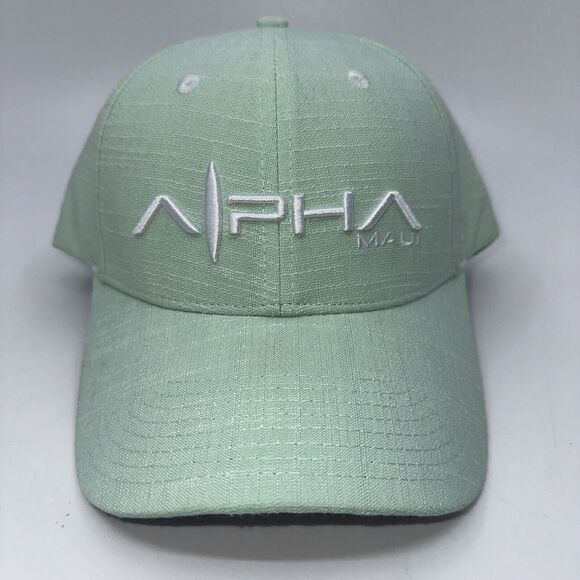 ALPHA 808 Maui Embroidered Snapback Woven Ball Cap Aloha Hat Mint Green - Picture 1 of 10